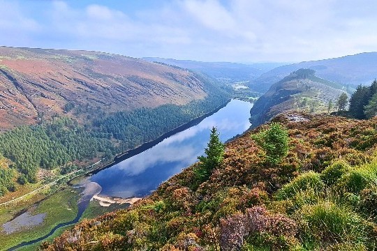 View of lake and mountains 
