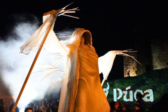 Night time procession for Halloween